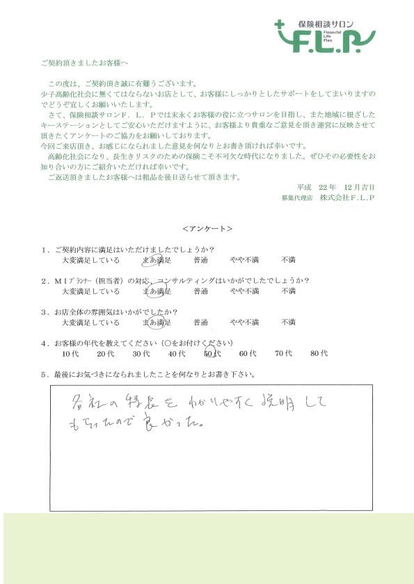 50代 / 女性からの声