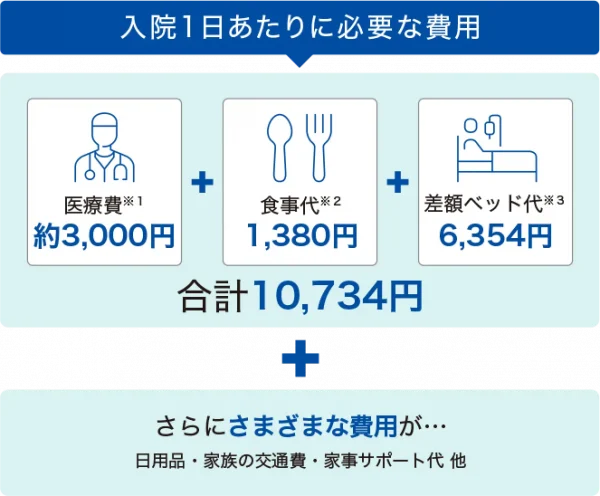 入院一日当たりの費用図